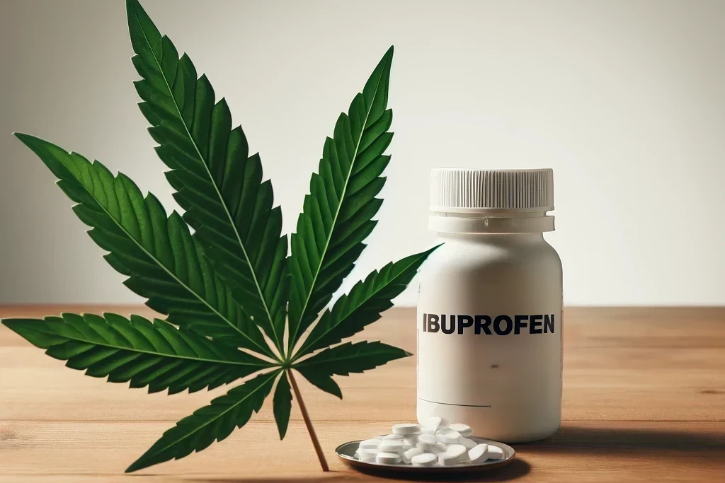 Cannabis e ibuprofene (ad es. Advil, Motrin, Nurofen, Ibu-ratiopharm, Dolormin)